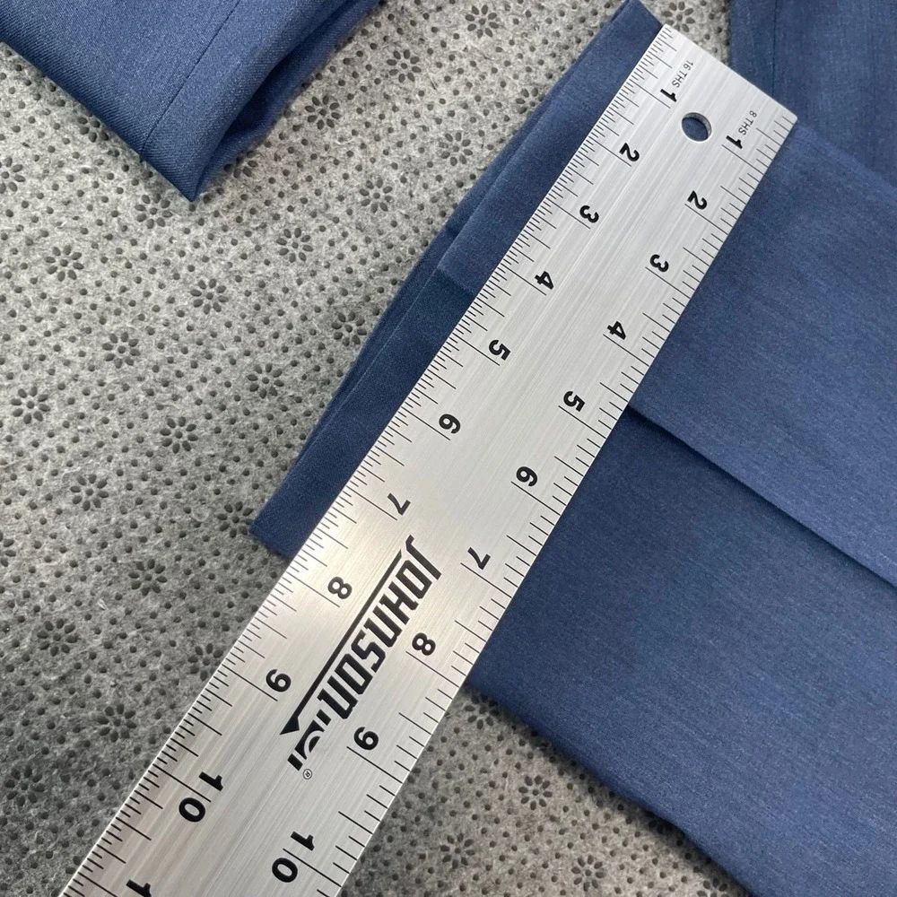 Brooks Brothers Regent Fit Blue Merino Wool Blend Dress Pants Mens 42x30